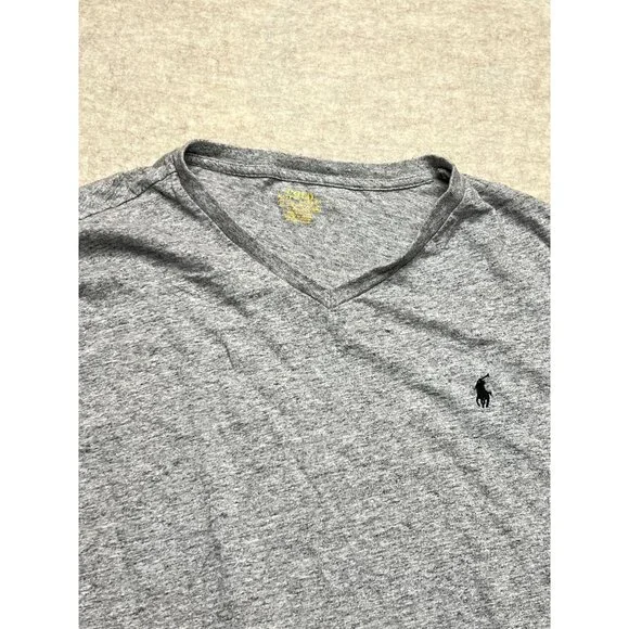Polo Ralph Lauren Classic Fit Grey V-neck Short Sleeve T-shirt Size XXL - Picture 2 of 8